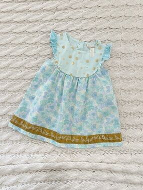 Matilda Jane Mint Dress with Gold Polka Dots